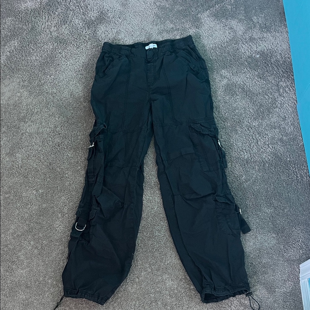 Garage Black Cargo Pants with Pockets